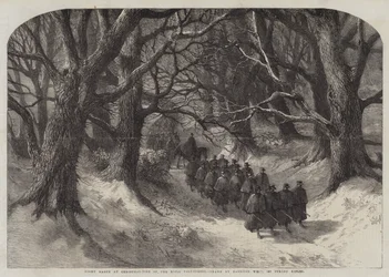 Night March at Christmas-Tide of the Rifle Volunteers, 1st Surrey Rifles